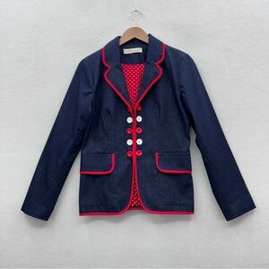 Alexis & Avery Women's Small Long Sleeve Denim Blazer Vintage